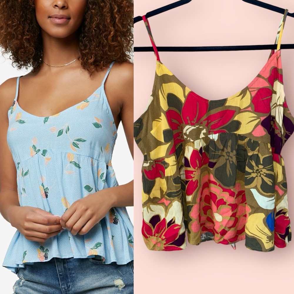 ⬇️O’Neill floral print Kayden babydoll top